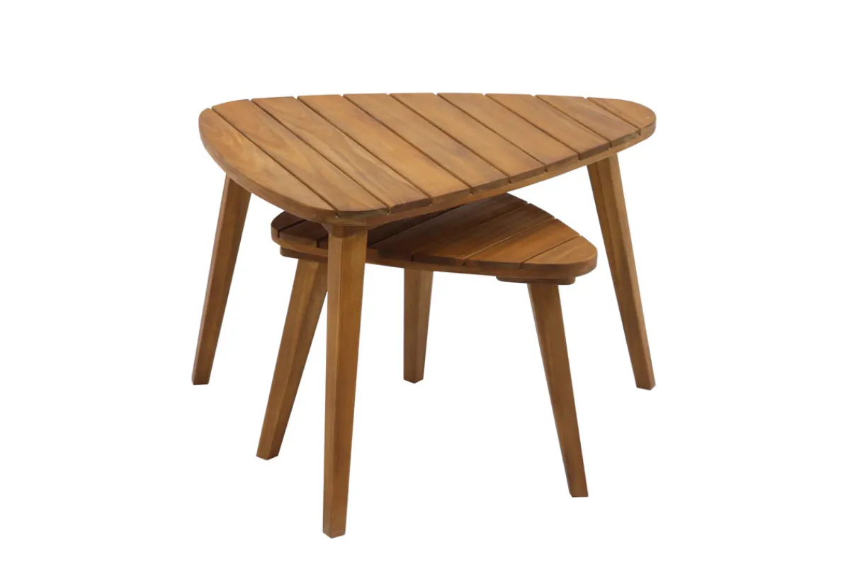 Miliboo Couchtische aus Massivholz (2er-Set) ELQUI* Gartentische