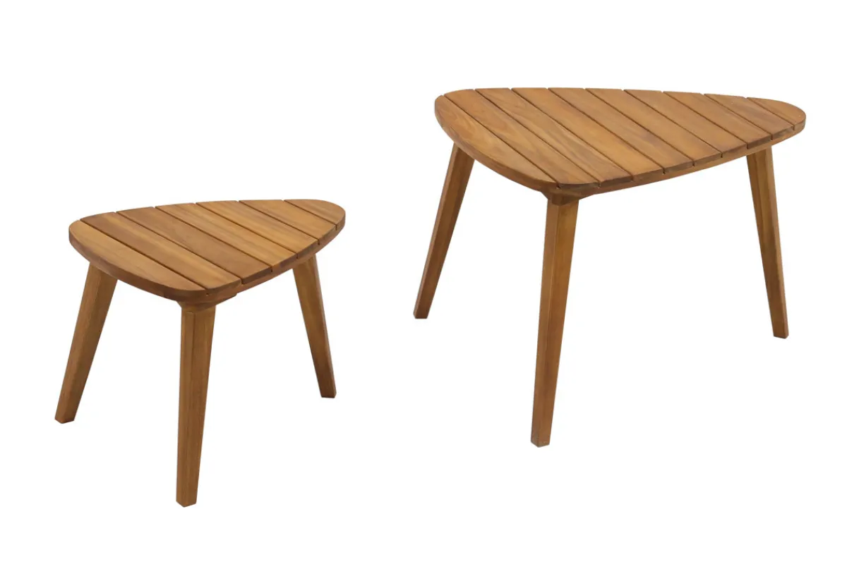 Miliboo Couchtische aus Massivholz (2er-Set) ELQUI* Gartentische
