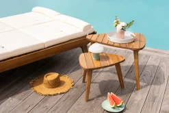 Miliboo Couchtische aus Massivholz (2er-Set) ELQUI* Gartentische