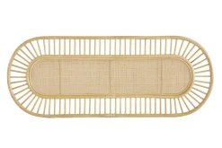Miliboo Dekoratives Bettkopfteil aus naturfarbenem Rattan und Rohrgeflecht B165 cm BOW* Bett-kopfteile
