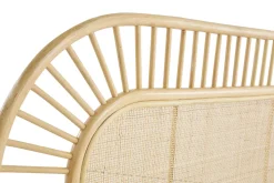 Miliboo Dekoratives Bettkopfteil aus naturfarbenem Rattan und Rohrgeflecht B165 cm BOW* Bett-kopfteile