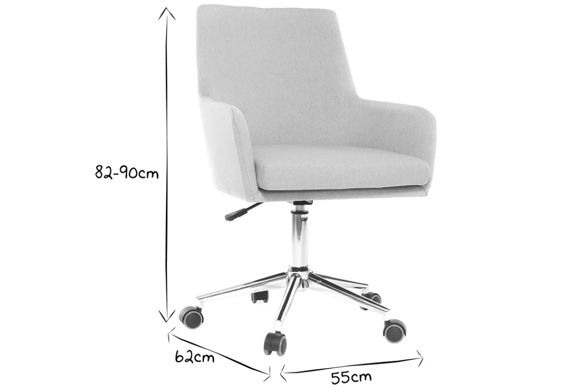 Miliboo Design Bürosessel Stoff Blaugrün SHANA* Bürostühle|Bürostuhl Zum Kleinen Preis