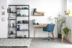 Miliboo Design Bürosessel Stoff Blaugrün BALTIK* Bürostühle|Bürostuhl Zum Kleinen Preis