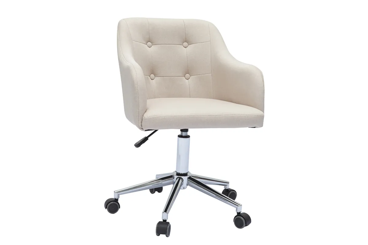 Miliboo Design Bürosessel Stoff Natur BALTIK* Bürostühle|Bürostuhl Zum Kleinen Preis