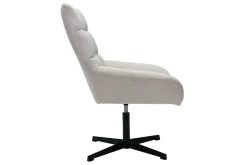 Miliboo Design Sessel im beigen strukturiertem Samtdesign drehbar KING* Design-sessel|Sessel