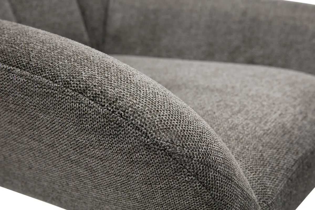 Miliboo Design Sessel im dunkelgrauen strukturiertem Samtdesign drehbar KING* Design-sessel|Sessel