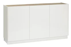 Miliboo Design Sideboard Weiß und helles Holz 3 Türen B155 cm NELIO* Sideboards