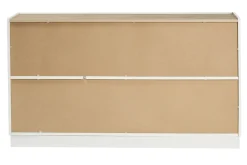 Miliboo Design Sideboard Weiß und helles Holz 3 Türen B155 cm NELIO* Sideboards
