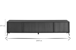Miliboo Design TV-Möbel schwarz mit Holzoptik L205 cm NEMA* Tv-lowboards