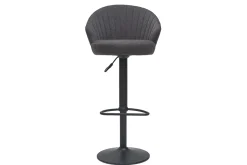 Miliboo Design-Barhocker aus grauem Stoff IZAAC* Barhocker