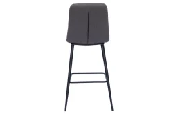 Miliboo Design-Barhocker aus grauem Stoff und Metall H65 cm (Satz von 2) ESCAPE* Barhocker