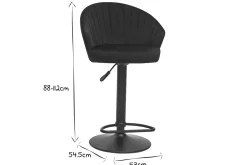 Miliboo Design-Barhocker aus petrolfarbenem Samt IZAAC* Barhocker