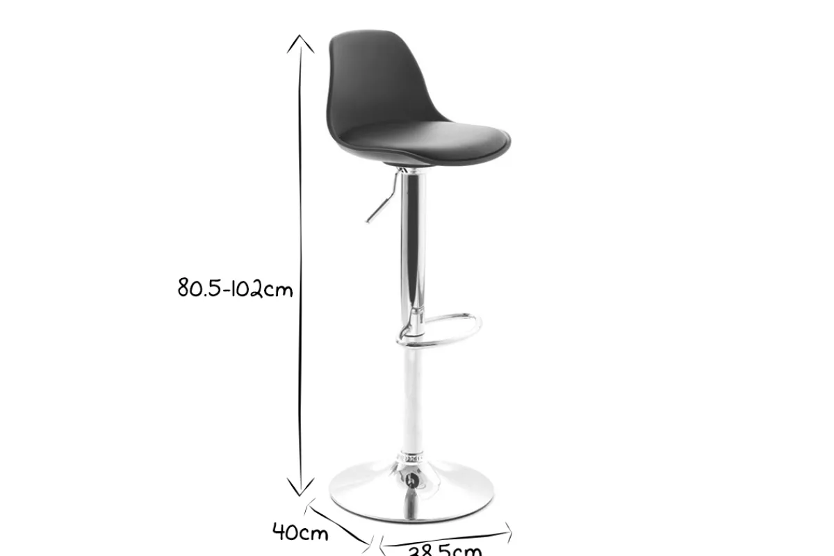 Miliboo Design-Barhocker Grau 2er-Set STEEVY* Barhocker