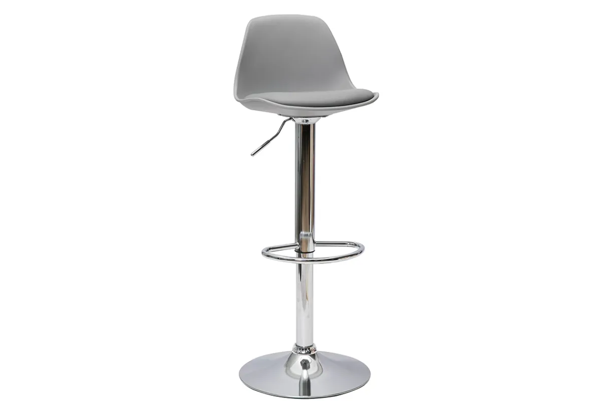 Miliboo Design-Barhocker Hellgrau (2er-Set) STEEVY* Barhocker