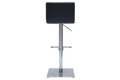 Miliboo Design-Barhocker höhenverstellbar schwarz gebürsteter Edelstahl SHEINA* Barhocker