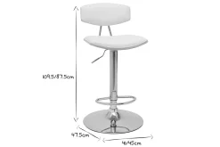 Miliboo Design-Barhocker höhenverstellbar weiß und helles Holz VASCO* Barhocker