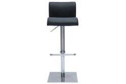 Miliboo Design-Barhocker höhenverstellbar schwarz gebürsteter Edelstahl (2er-Set) SHEINA* Barhocker