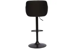 Miliboo Design-Barhocker höhenverstellbar schwarz und dunkles Holz LUCIEN* Barhocker