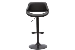 Miliboo Design-Barhocker höhenverstellbar Holz und schwarzes Metall CLASH* Barhocker