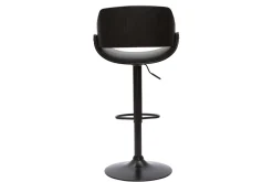 Miliboo Design-Barhocker höhenverstellbar Holz und schwarzes Metall CLASH* Barhocker