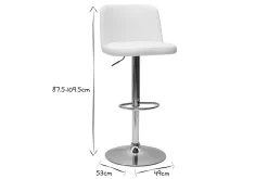 Miliboo Design-Barhocker höhenverstellbar weiß (2er-Set) MONTI* Barhocker