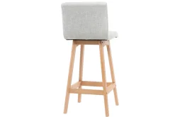 Miliboo Design-Barhocker Holz und Perlgrau 65 cm 2 Stck. KLARIS* Barhocker
