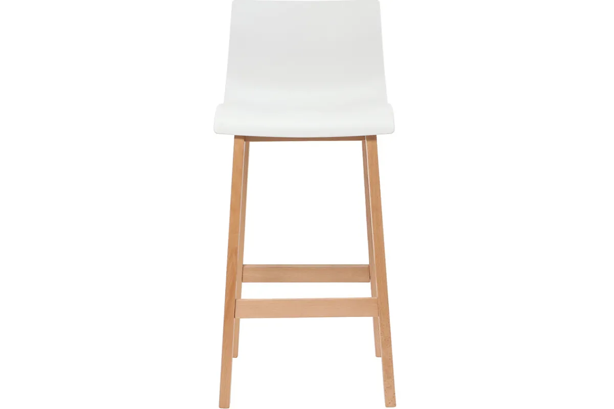 Miliboo Design-Barhocker Holz und Weiß 75 cm 2 Stck. NEW SURF* Barhocker