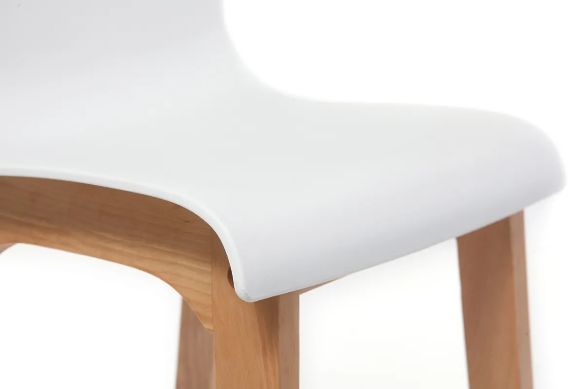 Miliboo Design-Barhocker Holz und Weiß 75 cm 2 Stck. NEW SURF* Barhocker