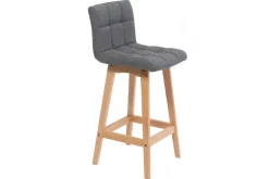 Miliboo Design-Barhocker Holz und Dunkelgrau 65 cm 2 Stck. KLARIS* Barhocker