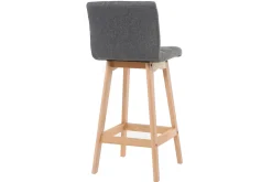 Miliboo Design-Barhocker Holz und Dunkelgrau 65 cm 2 Stck. KLARIS* Barhocker