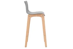 Miliboo Design-Barhocker Holz und Hellgrau 65 cm 2 Stck. NEW SURF* Barhocker