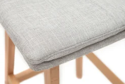 Miliboo Design-Barhocker Holz und Perlgrau 65 cm 2 Stck. JOAN* Barhocker