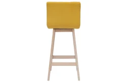 Miliboo Design-Barhocker Holz und senfgelb 65 cm 2 Stck. KLARIS* Barhocker