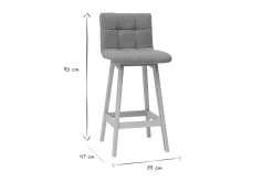 Miliboo Design-Barhocker Holz und senfgelb 65 cm 2 Stck. KLARIS* Barhocker