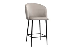 Miliboo Design-Barhocker in taupefarbenem Samt VANITY* Barhocker