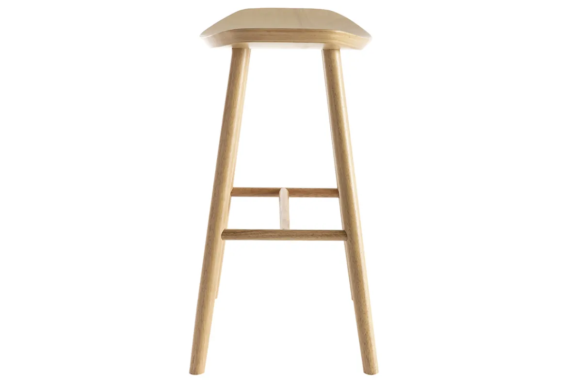 Miliboo Design-Barhocker leichtes Holz 65 cm DEMORY* Barhocker