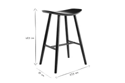 Miliboo Design-Barhocker Nussbaum 65cm DEMORY* Barhocker