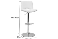 Miliboo Design-Barhocker PANACH höhenverstellbar weiß und helles Holz* Barhocker