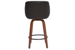Miliboo Design-Barhocker PANACH schwarz und dunkles Holz 65 cm LUCIEN* Barhocker