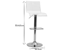 Miliboo Design-Barhocker SATURN Plexiglas transparent (2 Stck.)* Barhocker