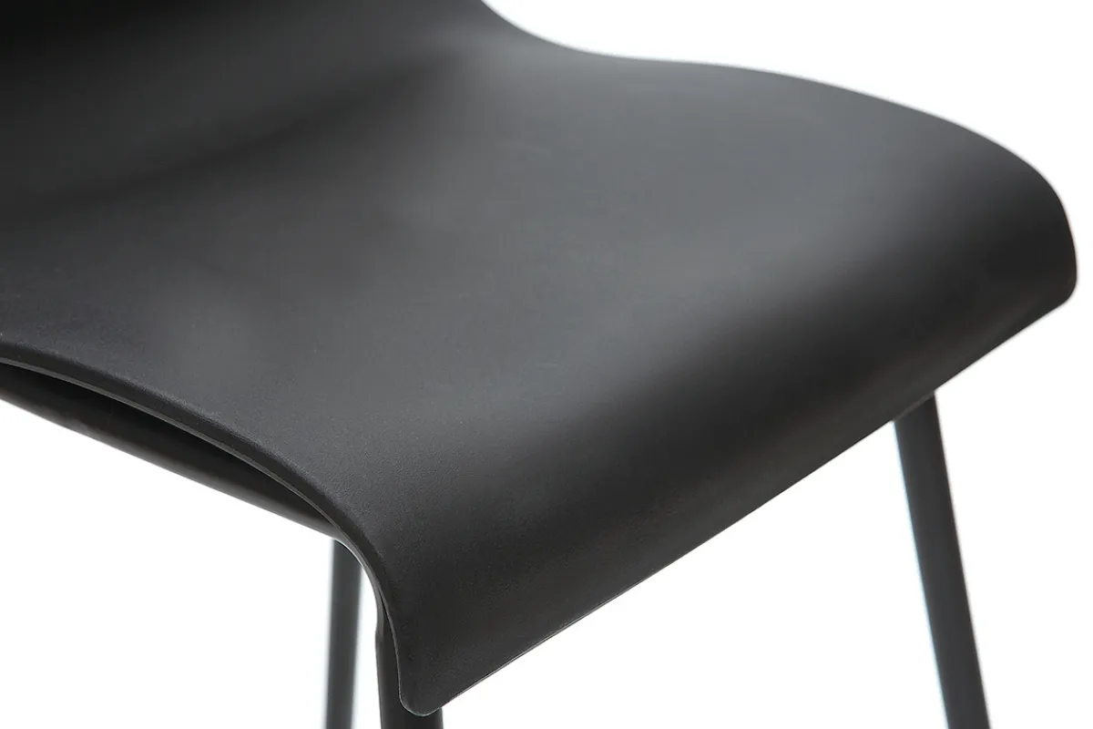 Miliboo Design-Barhocker Schwarz 76 cm (2er-Set) ONA* Barhocker