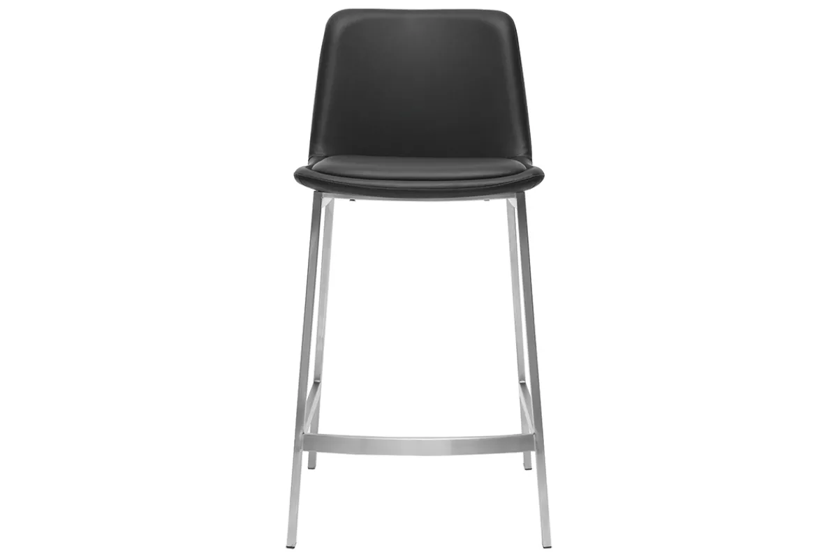 Miliboo Design-Barhocker Schwarz 66 cm (2er-Set) ARSENE* Barhocker