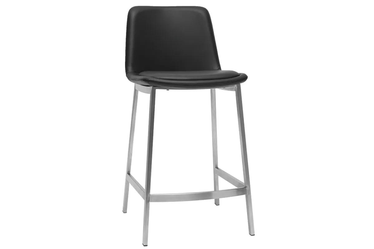 Miliboo Design-Barhocker Schwarz 66 cm (2er-Set) ARSENE* Barhocker