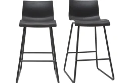 Miliboo Design-Barhocker Schwarz 65cm (2er-Set) ONA* Barhocker