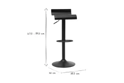 Miliboo Design-Barhocker schwarz (2er-Set) SURF* Barhocker
