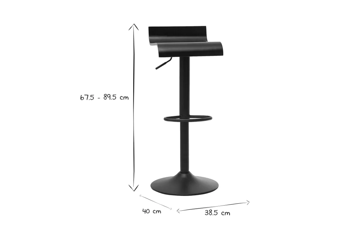 Miliboo Design-Barhocker schwarz (2er-Set) SURF* Barhocker