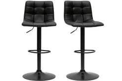 Miliboo Design-Barhocker schwarz (2er-Set) MAXWELL* Barhocker