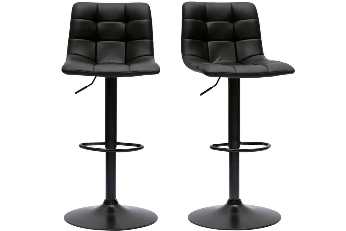 Miliboo Design-Barhocker schwarz (2er-Set) MAXWELL* Barhocker