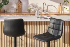 Miliboo Design-Barhocker schwarz (2er-Set) MAXWELL* Barhocker