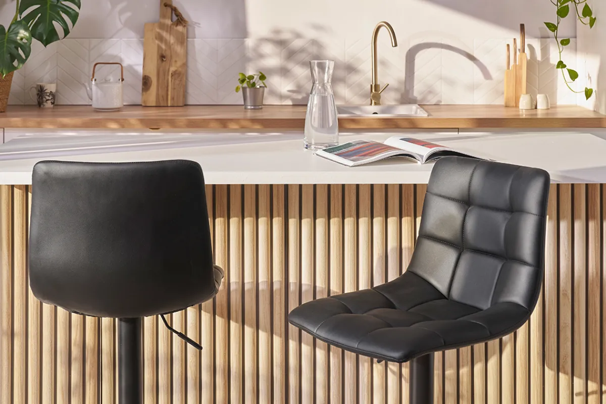 Miliboo Design-Barhocker schwarz (2er-Set) MAXWELL* Barhocker